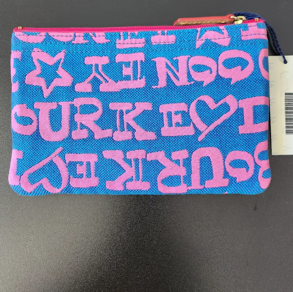 Dooney Blue Triple Zip Pouch - Picture 6 of 8